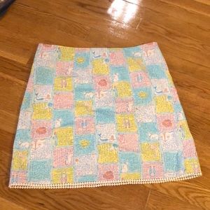Lilly Pulitzer written in the stars skirt